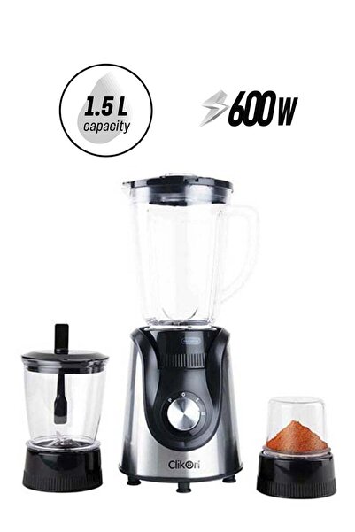 CLIKON 3-In-1 Power Blender 1.5 L 600 W CK2154 Grey/Black