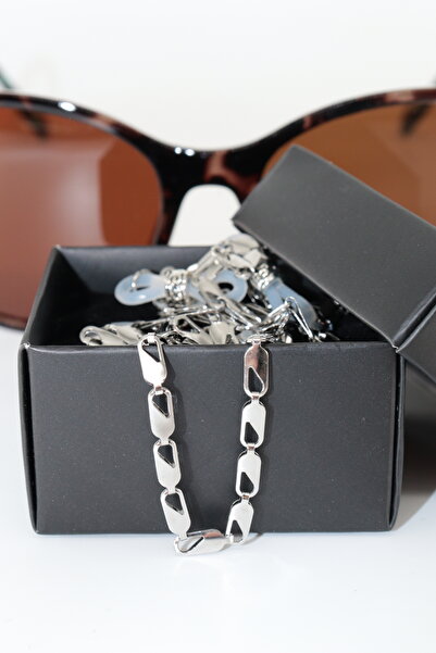 Hidden glow of glances steel silver colored women's eyeglasses chain eyeglass rope strap accessory