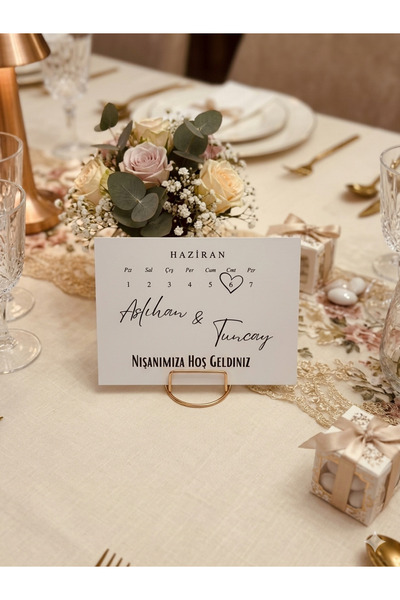 StoreGiz (20 adet) Nişan Masa Kartı- Masa Kartı- Nikah Masa Kartı- Düğün Masa...