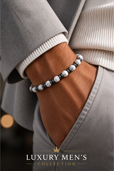 Jack Ferrero Luxury men's collection natural stone bracelet