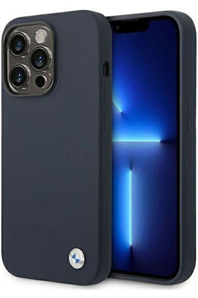 BMW Πίσω Κάλυμμα Σιλικόνης Μπλε (iPhone 14 Pro Max) Κωδικός: BMHMP14XSILNA