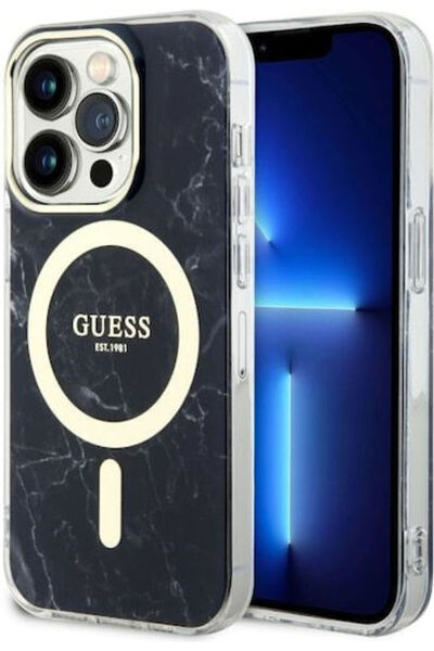 Guess MagSafe Πίσω Θήκη Σιλικόνης Μαρμάρινη (iPhone 14 Pro) Κωδικός: GUHMP14L...
