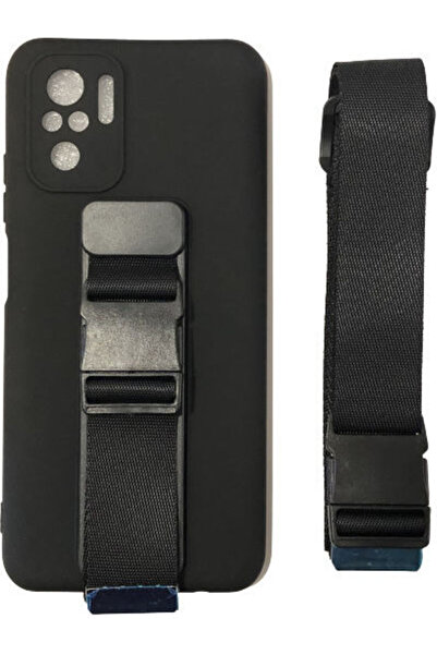 Hurtel Rope Air Bag Πίσω Κάλυμμα Σιλικόνης 1mm Μαύρο (Redmi Note 10 / 10s / P...