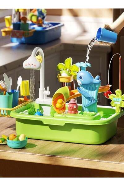 Generic Children's dishwashing playset Dishwasher toys Fishing toys Vegetable...