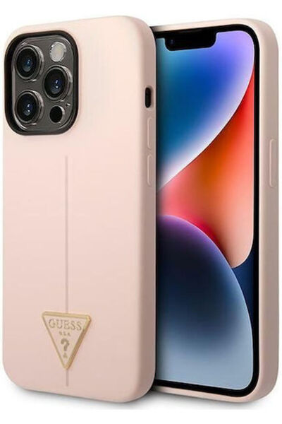 Guess Τριγωνικό Πίσω Κάλυμμα Σιλικόνης Ροζ (iPhone 14 Pro Max) Κωδικός: GUHCP...
