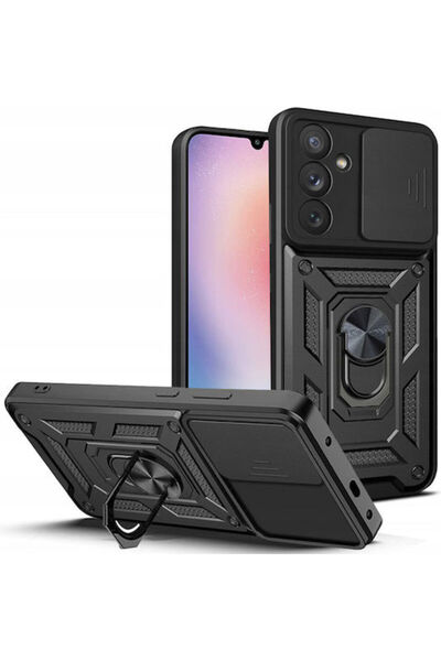 Techsuit Camshield Πίσω Κάλυμμα Πλαστικό / Σιλικόνης Μαύρο (Samsung Galaxy A2...