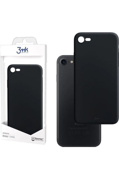 3MK Μαύρη ματ οπίσθια θήκη σιλικόνης 1.2mm (iPhone SE 2022/2020)