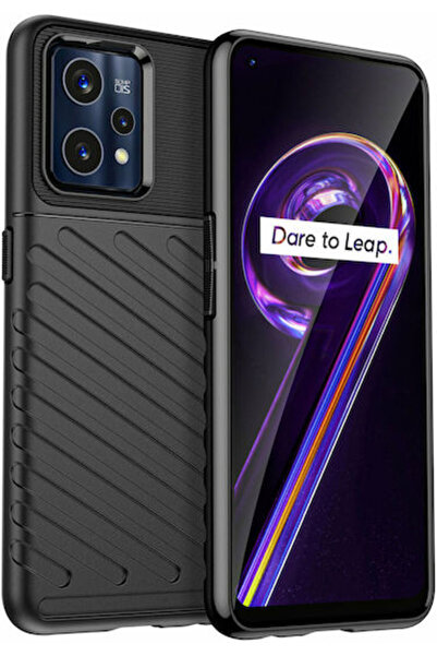 Hurtel Θάντερ Μαύρη Θήκη Πλάτης Σιλικόνης (Realme 9 / 9 Pro+)