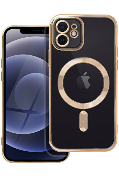 OEM Electro Mag Κάλυμμα Πλάτης από Συνθετικό Δέρμα Χρυσό (iPhone 12 / 12 Pro)
