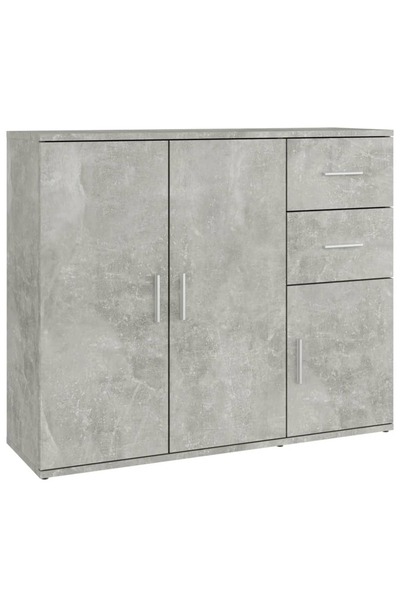 vidaxl Servantă, gri beton, 91x29,5x75 cm, lemn prelucrat