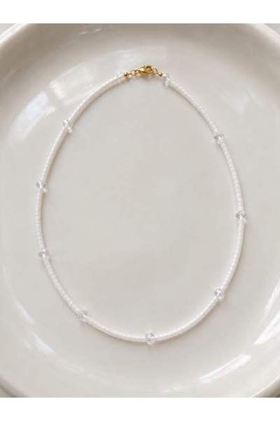 Anetta Jewelry Kadın tasarım miyuki sedefli boncuklu kolye(40 cm)