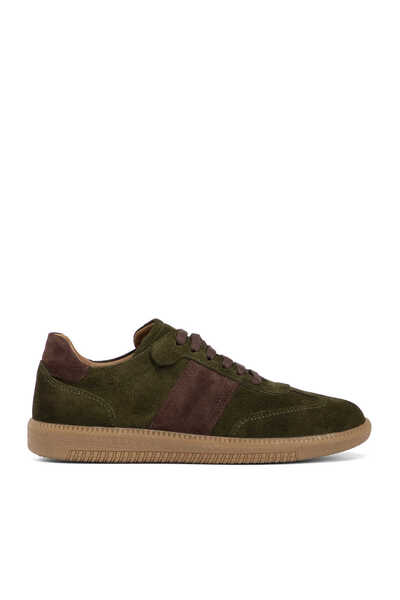Tergan Haki Hakiki Süet Deri Kadın Sneaker - K4MEAY068704-J86