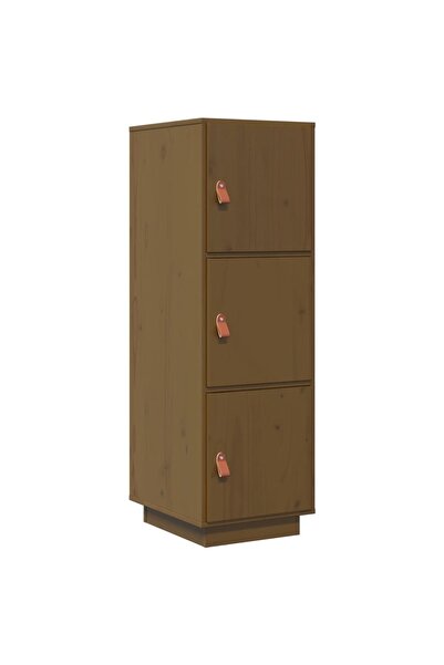 vidaxl Dulap înalt, maro miere, 34x40x108,5 cm, lemn masiv de pin