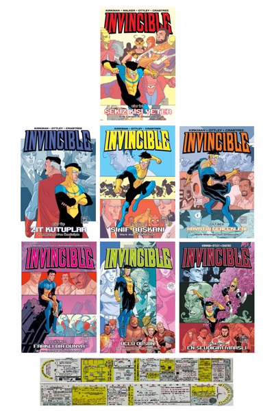 Destek Yayınları Invincible 2-3-4-5-6-7-8. Ciltler Çizgi Roman Seti + Özel Ce...