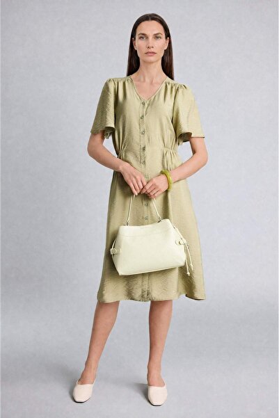 DeFacto A-Line V-Neck Short Sleeve Dress H7590Ax26Sm