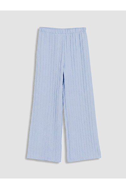 LC Waikiki Rmz Gi̇yi̇m Farkiyla Textured Wide-Leg Girls' Sweatpants