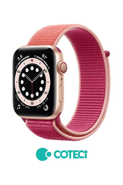 COTECi Λουράκι Apple Watch 42 44 45 49mm Magic Tape W17 Ρόδι