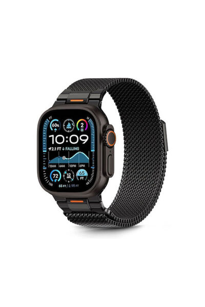 Tech-Protect Vanguard Λουράκι Ανοξείδωτο Ατσάλι Μαύρο (Apple Watch 8 / 9 / 10...