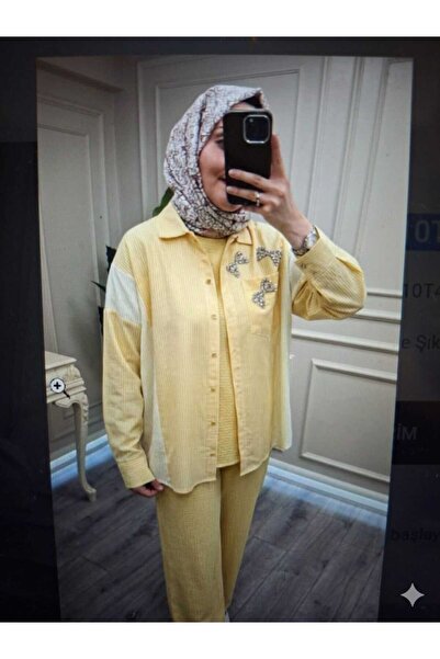 Ghisa 4327 Tunic with Stone Detail on the Collar