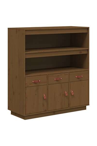 vidaxl Dulap înalt, maro miere, 100x40x108,5 cm, lemn masiv pin