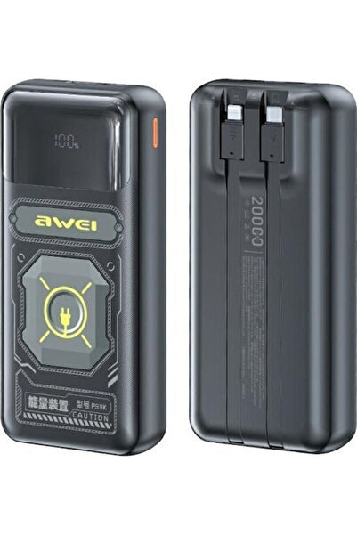 AWEI P99K Power Bank 20000mAh 22.5W Μαύρο