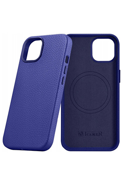 ICARER Husă din piele Litchi pentru iPhone 14 Premium Magnetică