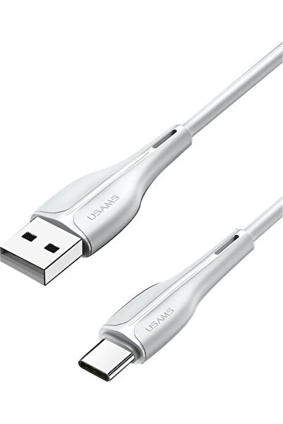 Usams US-SJ372 Καλώδιο USB 2.0 USB-C Αρσενικό - USB-A 10W Λευκό 1μ SJ372USB02