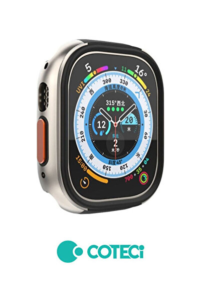 COTECi Θήκη Προστασίας Blade Αλουμινίου + TPU για Apple Watch 49mm Τιτάνιο