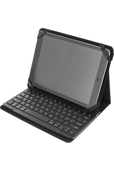 DELTACO Θήκη Flip με πληκτρολόγιο Αγγλικού (US) Μαύρο (Tablet 10)