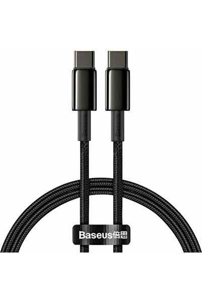 Baseus Καλώδιο USB 2.0 με πλέξη βολφραμίου, USB-C Αρσενικό - USB-C, 100W PD, ...