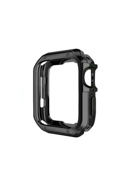 Hurtel Πλαστική θήκη σε μαύρο χρώμα για Apple Watch Series 4, 5, 6, SE