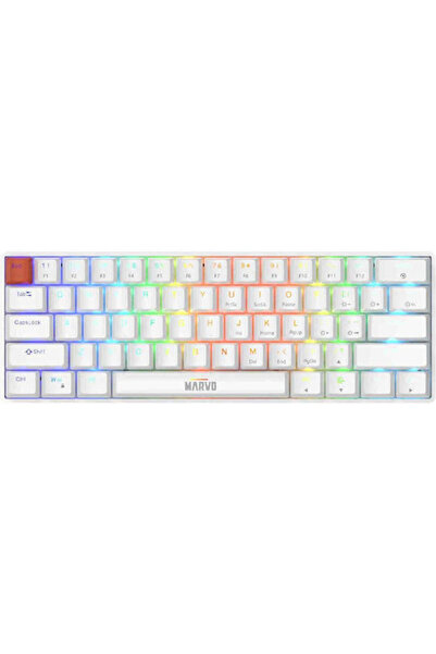 MARVO Saber 61 KG933G Μηχανικό πληκτρολόγιο gaming με διακόπτες Jixian Red κα...
