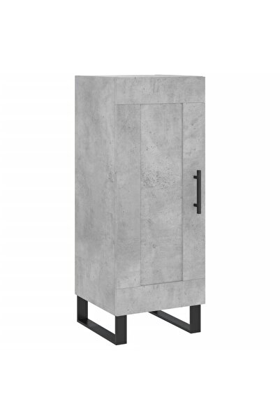 vidaxl Servantă, gri beton, 34,5x34x90 cm, lemn compozit