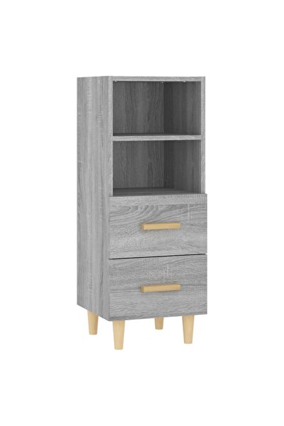 vidaxl Servantă, gri sonoma, 34,5x34x90 cm, lemn compozit