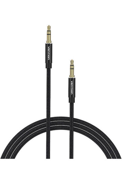 Vention Καλώδιο Jack 3.5mm - Αρσενικό 3.5mm σε Αρσενικό 3.5mm, Μαύρο, 0.5μ, μ...
