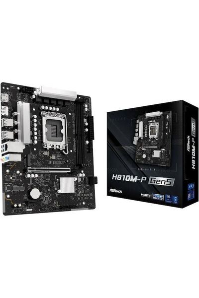 ASROCK H810M-P Gen5 Μητρική πλακέτα Micro ATX με υποδοχή Intel 1851 90-MXBUE0...