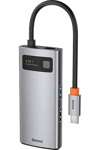 Baseus Σειρά Metal Gleam Σταθμός Σύνδεσης USB-C με HDMI 4K PD Ασημί