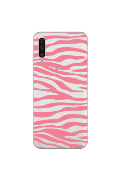 Other Samsung A70 Pink Zebra Transparent Silicone TPU Θήκη