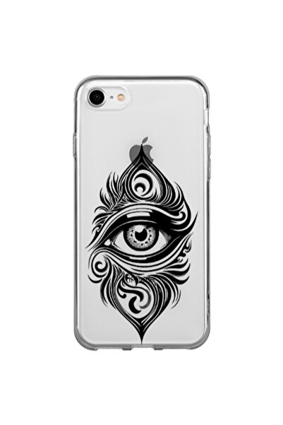 Other Apple iPhone SE 2020 Eye patterned drawing Transparent Silicone TPU Θήκη