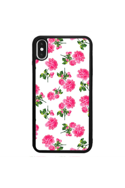 Other Apple iPhone Xs Max Roses White Black Glossy Θήκη