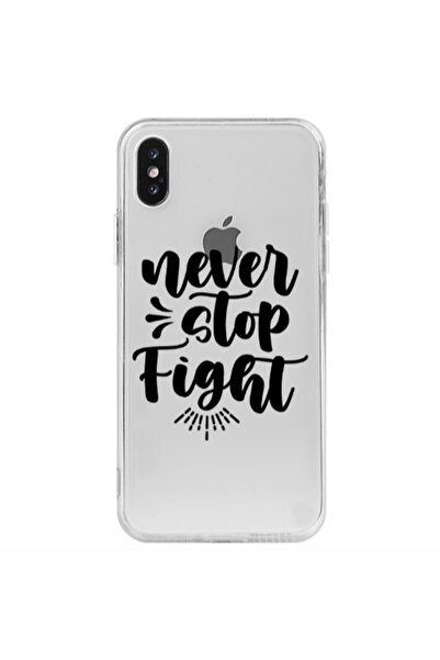 Other Apple iPhone Xs Max Never stop fight Transparent Silicone TPU Θήκη