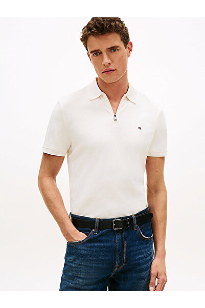 Tommy Hilfiger Men's Interlock Zip Regular Polo T-Shirt