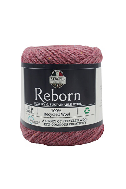 Etrofil Fir de tricotat Reborn Prune 100% Lână Reciclată 100g 300m (73414)