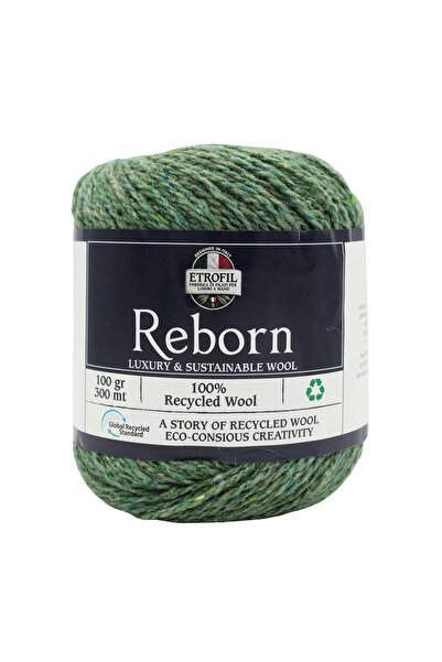 Etrofil Reborn Knitting Yarn Grass Green 100% Recycled Wool 100g 300m (74337)