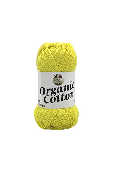Etrofil Organic Cotton Knitting Yarn Lemon Yellow 100% Organic Cotton 50g 125...