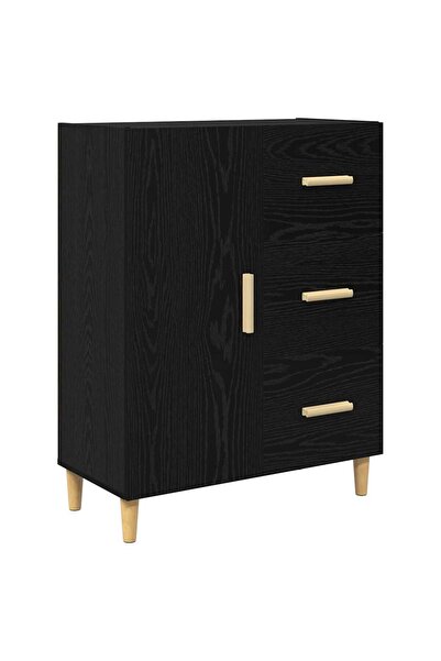 vidaxl Bufet cu sertar Stejar negru 34 x 69.5 x 90 cm Lemn compozit