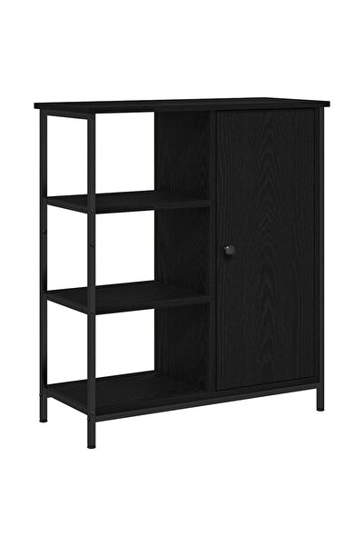 vidaxl Bufet Stejar Negru 70 x 30 x 80 cm