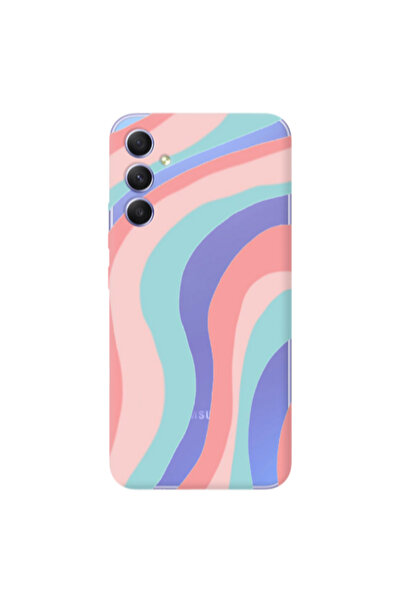 Other Samsung A16 Colored lines Transparent Silicone TPU Θήκη