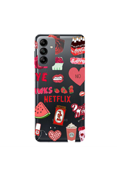 Other Samsung A04S pizza is my valentine Transparent Silicone TPU Θήκη