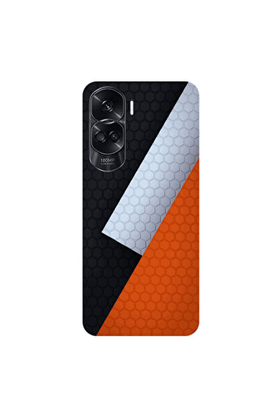 Other Honor 90 Lite 5G Coated hexagon Transparent Silicone TPU Θήκη